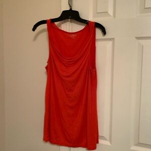 LOFT Women's Deep Orange Sleeveless Top